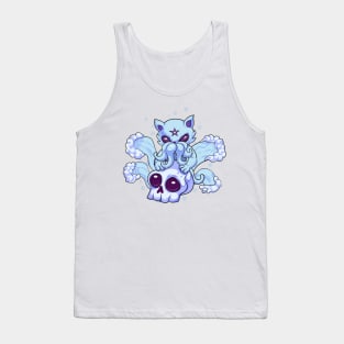 Kawaii pastel Goth Witchy Cat creepy Tank Top